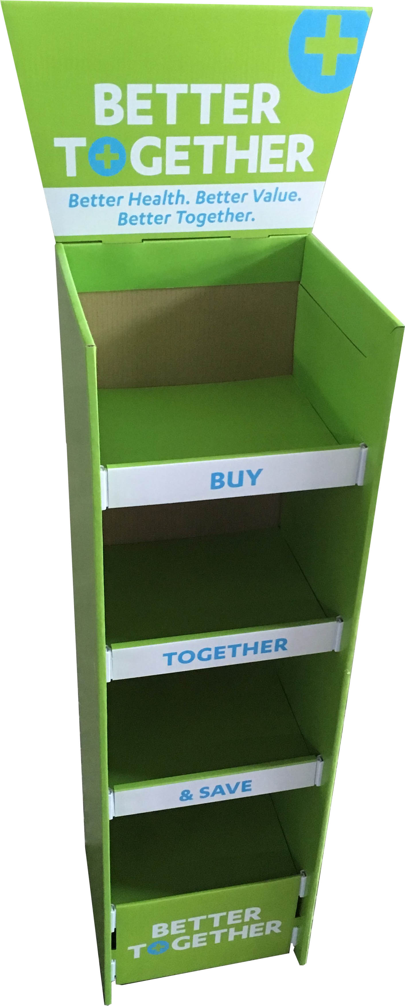 Green 4 Shelf Tower Display